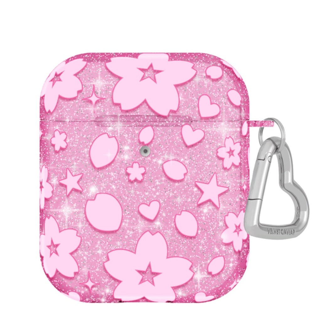Velvet Caviar Cherry Blossom Glitter AirPod Case